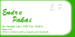 endre pakai business card